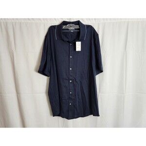 Joseph Abboud ~ Men's Modern Fit Short Sleeve Polo Shirt Blue ~ Size XLT ~ NWT